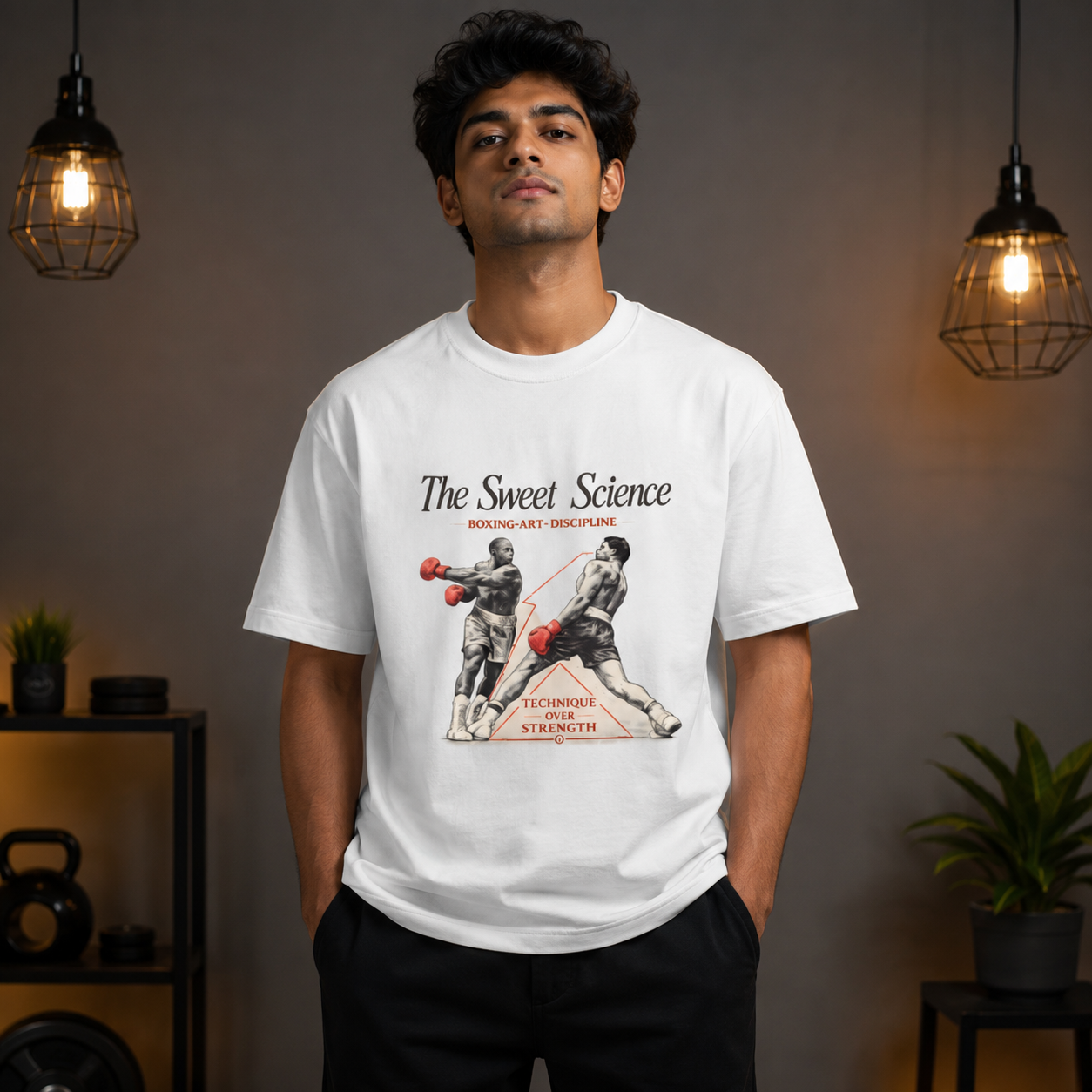 The Sweet Science Standard Crew T-Shirt | Boxing Art Graphic Tee | 100% Cotton